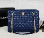 2013 Chanel Sheepskin Leather Shoulder Bag A2235 Blue A2235