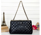 2013 Chanel Shopping Bag Sheepskin Leather A62016 Black A62016