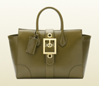 2013 Gucci lady buckle leather top handle bag