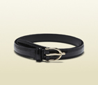 2013 Gucci microguccissima skinny belt with spur buckle