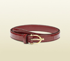 2013 Gucci microguccissima skinny belt with spur buckle