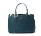 2013 Prada Saffiano Leather Tote Bag 1801 in Dark green