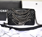 2014 Boy Chanel A67919 Black Flap Shoulder Bag in Original Leather A67919