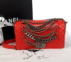 2014 Boy Chanel A67919 Red Flap Shoulder Bag in Original Leather A67919