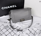 2014 Boy Chanel A67949 Gray Flap Shoulder Bag in Original Leather A67949