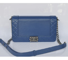 2014 Boy Chanel A67949 Royalblue Flap Shoulder Bag in Sheepskin Leather A67949
