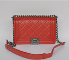 2014 Boy Chanel Flap Shoulder Bag A68086 Calfskin Red A68086