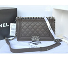 2014 Boy Chanel Flap Shoulder Bag Original Calf Leather A67086 Coffee A67086