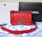2014 Boy Chanel Flap Shoulder Bag Original Sheepskin Leather A67063 Red A67063
