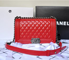 2014 Boy Chanel Flap Shoulder Bag Original Sheepskin Leather A67086 Red A67086