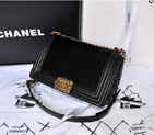 2014 Boy Chanel Flap Shoulder Bag Original Sheepskin Leather with Horsehair A67759 Black A67759