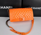 2014 Boy Chanel Flap Shoulder Bag PVC leather A67063 Orange A67063
