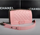 2014 Boy Chanel Flap Shoulder Bag PVC leather A67063 Pink A67063