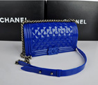 2014 Boy Chanel Flap Shoulder Bag PVC leather A67086 DarkBlue A67086
