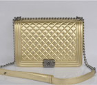 2014 Boy Chanel Flap Shoulder Bag Sheepskin Leather A67087 Gold A67087