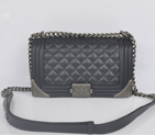 2014 Boy Chanel Flap Shoulder Bag in Calfskin Leather A67088 Dark Blue A67088