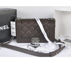 2014 Boy Chanel Flap Shoulder Bag in Original Calf Leather A91205 Coffee A91205