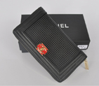 2014 Boy Chanel Matelasse Zip Around Wallet C362 Black C362
