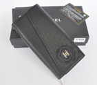 2014 CHANEL Cowhide Wallet chanel C8918 Black C8918