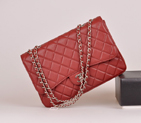 2014 Chanel A28600 Original Caviar Leather Classic Flap Bag in Claret with Silver A28600