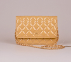 2014 Chanel A33814 Apricot Patent Leather mini Flap Bag Gold A33814