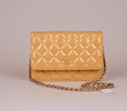2014 Chanel A33814 Apricot Patent Leather mini Flap Bag Silver A33814