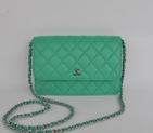 2014 Chanel A33814 Green Sheepskin Leather mini Flap Bag Silver A33814