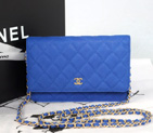 2014 Chanel A33814 Original Nubuck Cannage Pattern leather mini Flap Bag with Blue A33814