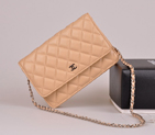 2014 Chanel A33814 Original Sheepskin Leather Flap Bag in Apricot with Silver A33814