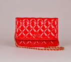 2014 Chanel A33814 Red Patent Leather mini Flap Bag Gold A33814