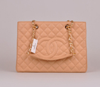 2014 Chanel A50995 Original Caviar Leather Shoulder Bag Apricot in Gold A50995