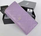 2014 Chanel Bi-Fold Wallet Embossed Leather A50098 Lavender A50098