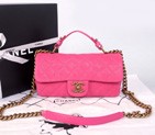 2014 Chanel Classic Cannage Pattern Nubuck Leather Top Flap Bag A67622 Rose A67622