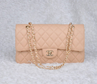2014 Chanel Classic Flap Bag 1113 Original Caviar leather in Apricot with Gold 1113