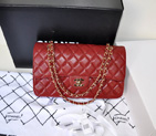 2014 Chanel Classic Flap Bag 1113 Original Caviar leather in Claret with Gold 1113