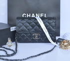 2014 Chanel Classic Flap Bag Original Leather A91101 Black A91101
