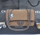 2014 Chanel Classic Flap Bag Villus A32464 Apricot A32464