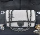 2014 Chanel Classic Flap Bag Villus A32464 Khaki A32464
