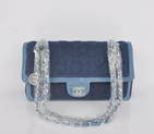 2014 Chanel Classic Flap Shoulder Bag Denim A92216 Gray&Blue A92216