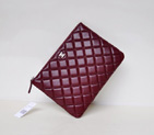 2014 Chanel Clutch Bag Maroon Sheepskin Leather A67781 Silver A67781