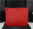 2014 Chanel Clutch Bag Original Sheepskin Leather A67088 Red with Gold A67088