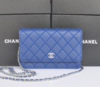 2014 Chanel Clutch MINI bag Original Leather A35001 Blue A35001