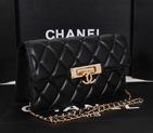 2014 Chanel Flap Shoulder Bag A2020 in Original Sheepskin Leather Black A2020