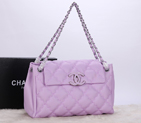 2014 Chanel Flap Shoulder Bag Calfskin Leather A92248 in Purple A92248