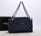 2014 Chanel Flap Shoulder Bag Calfskin Leather A92248 in Royalblue A92248