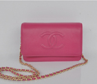 2014 Chanel Flap Shoulder Bag Rose Calfskin Leather A33817 Gold A33817