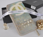 2014 Chanel Graffiti Printed Canvas Zippy Wallet A227 White A227