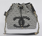 2014 Chanel Hobo Shoulder Bag Jersey and Lambskin A46622 Black A46622