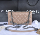 2014 Chanel Iridescent Leather Shoulder Bag A92522 Apricot A92522