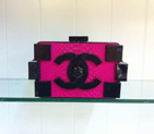 2014 Chanel Lego Clutch true snakeskin A2367 with Peach A2367